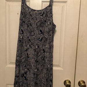 Navy and white dress